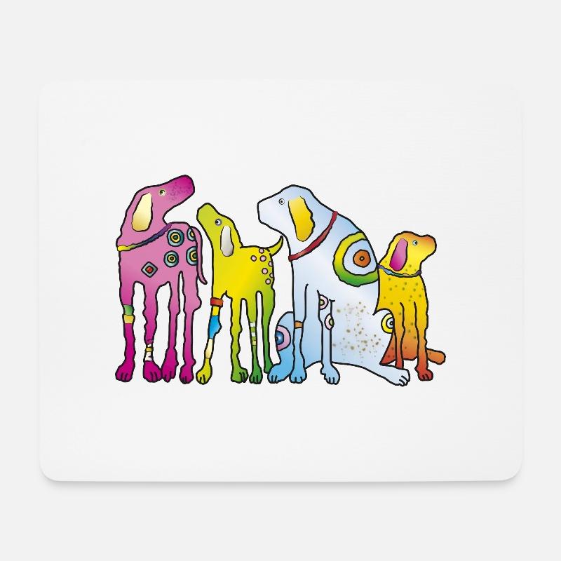 Hunde Welpe Hunderasse Meute Haustier Terrier Mops - Mousepad (Querformat) - Weiß