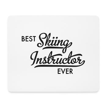 Ski instructor - Mouse Pad (horizontal) - white - Front