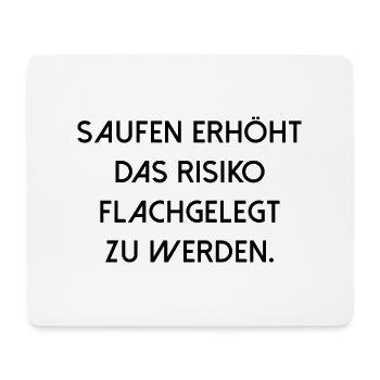 saufen flachgelegt werden Spaß Urlaub Sommer Sonne - Mousepad (Querformat) - Weiß - Vorne
