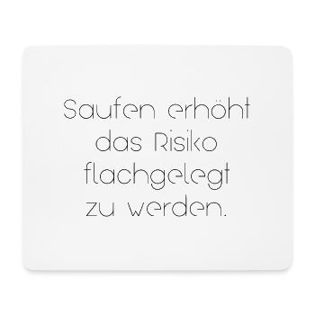 saufen flachgelegt werden Spaß Urlaub Sommer Sonne - Mousepad (Querformat) - Weiß - Vorne