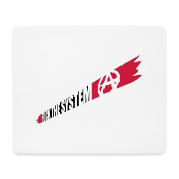 Anarchie Fuck the system - Mousepad (Querformat) - Weiß - Vorne