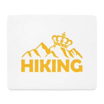Logo Hiking Krone Berge - Mousepad (Querformat) - Weiß - Vorne
