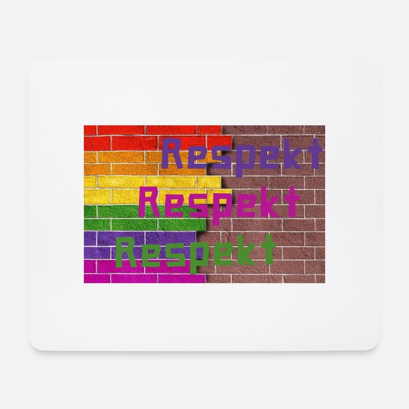 Respekt - Mousepad (Querformat) - Weiß