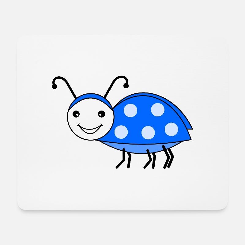 Maikäfer blau - Mousepad (Querformat) - Weiß