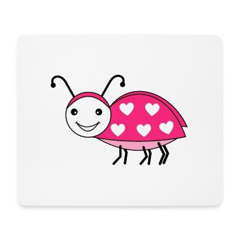 Mai coléoptère rose - Tapis de souris (format paysage) - blanc - Devant