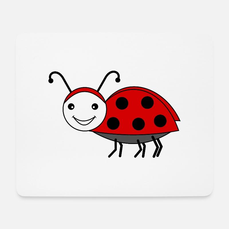 Maikäfer rot - Mousepad (Querformat) - Weiß