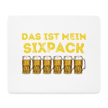 Das ist mein Sixpack Bier Saufen Prost Party Funny - Mousepad (Querformat) - Weiß - Vorne
