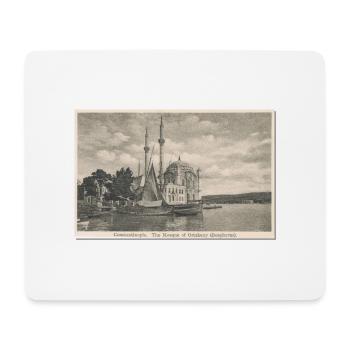 Mosque of Ortaköy - old postcard from Istanbul - Mouse Pad (horizontal) - white - Front