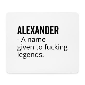 Alexander ein Name für verdammte Legenden - Mousepad (Querformat) - Weiß - Vorne