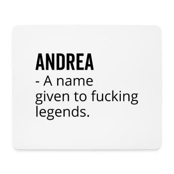 Andrea ein Name für verdammte Legenden - Mousepad (Querformat) - Weiß - Vorne