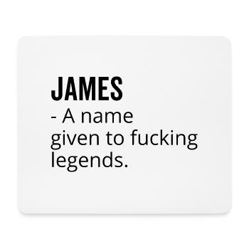 James ein Name für verdammte Legenden - Mousepad (Querformat) - Weiß - Vorne