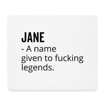 Jane un nom donné à Fucking Legends - Tapis de souris (format paysage) - blanc - Devant