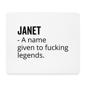 Janet ein Name für verdammte Legenden - Mousepad (Querformat) - Weiß - Vorne