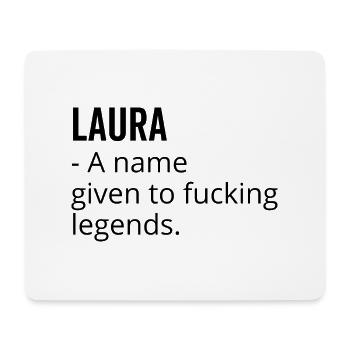 Laura un nom donné à Fucking Legends - Tapis de souris (format paysage) - blanc - Devant