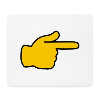 Emoji afficher la couleur d’esquisse droite - Tapis de souris (format paysage) - blanc - Devant