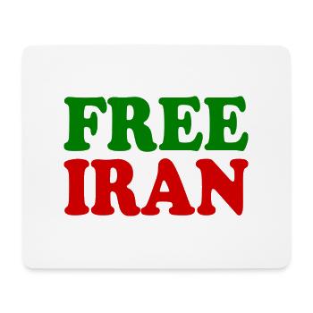 Free iran - Mousepad (Querformat) - Weiß - Vorne