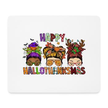 Happy Hallothanksmas - Tapis de souris (format paysage) - blanc - Devant