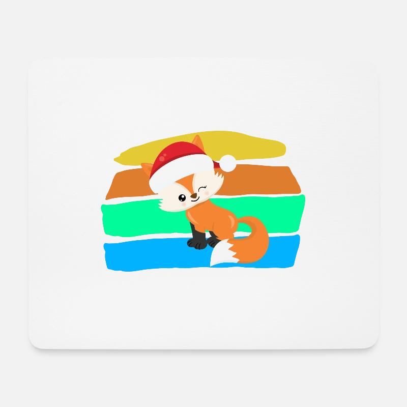 Fuchs - Mousepad (Querformat) - Weiß