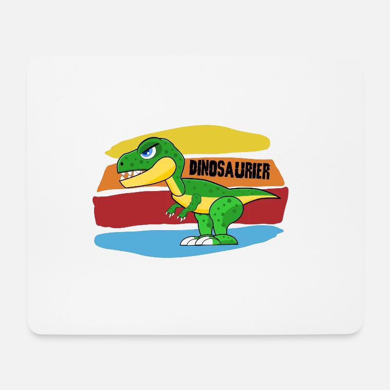 Dinosaurier - Mousepad (Querformat) - Weiß