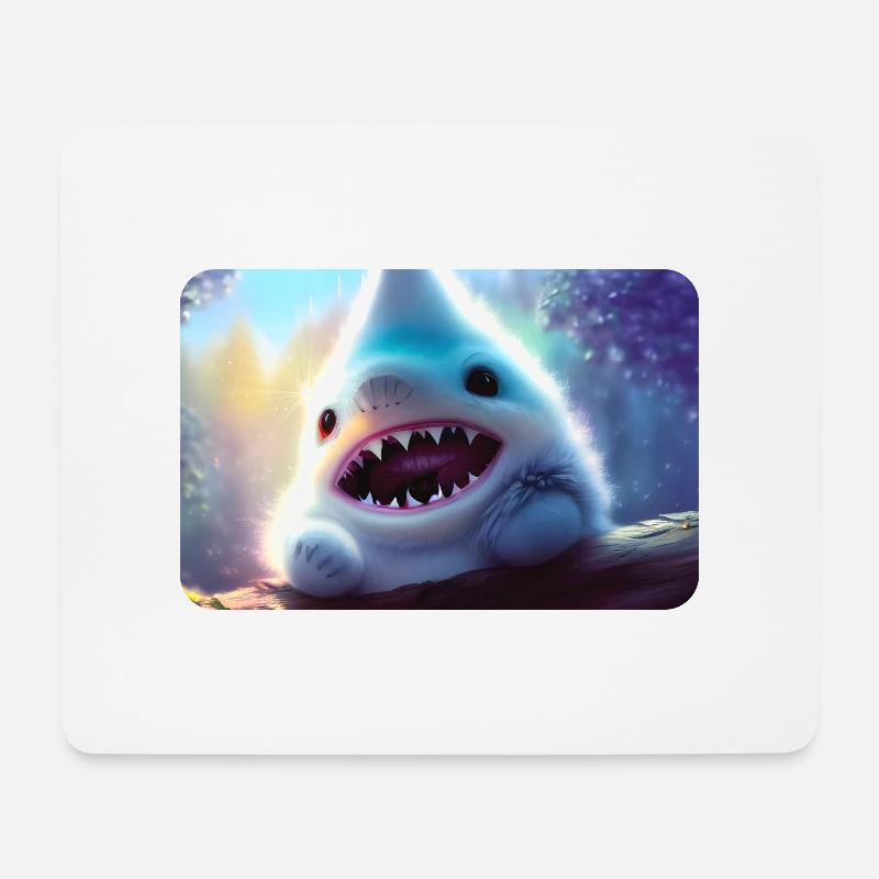 Furry Shark - Mouse Pad (horizontal) - white