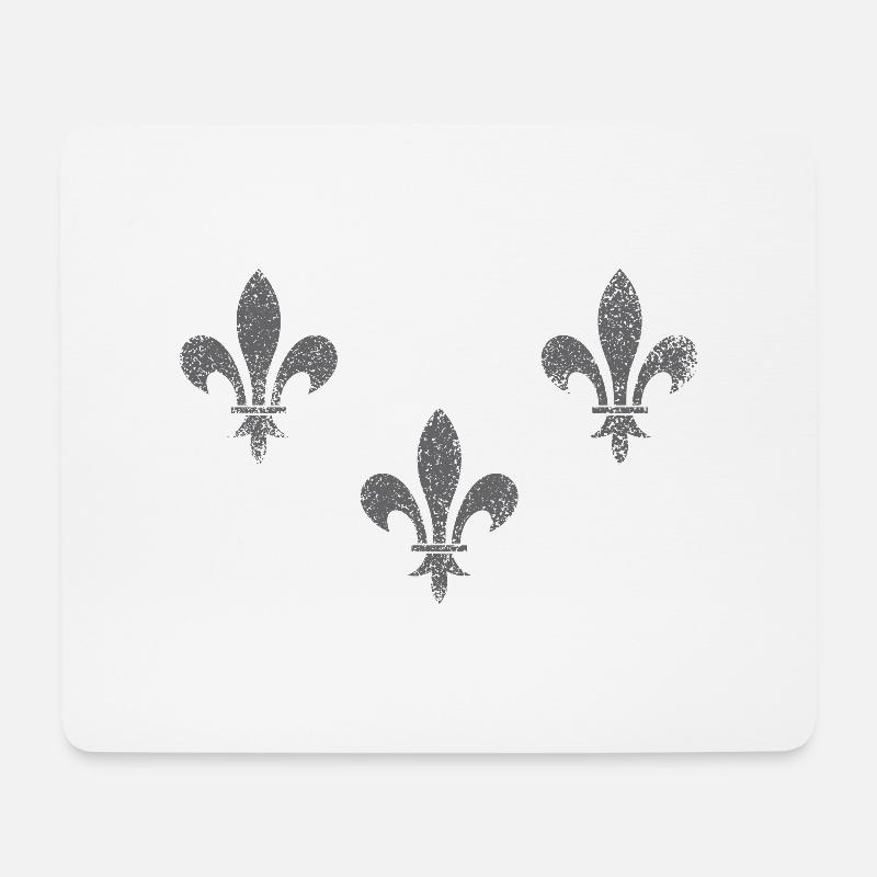 Lilien - 3 / Fleur de Lys - Mousepad (Querformat) - Weiß