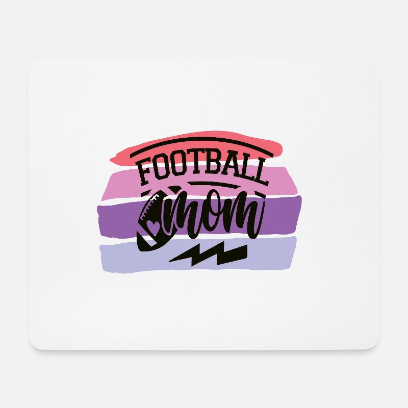 Football Mom - Mousepad (Querformat) - Weiß