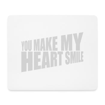 Faire sourire mon cœur - Tapis de souris (format paysage) - blanc - Devant