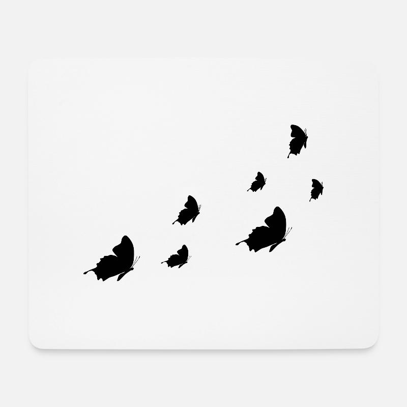 Fliegende Schmetterlinge - Mousepad (Querformat) - Weiß