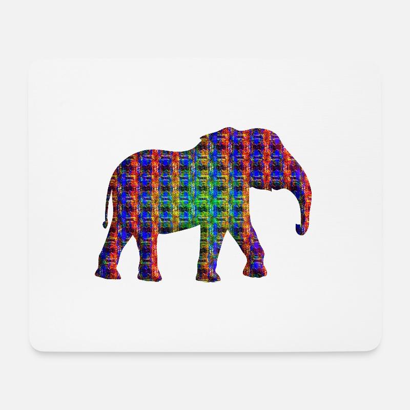 Elefant fantasy - Mousepad (Querformat) - Weiß