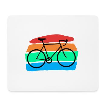 Bicyclette - Tapis de souris (format paysage) - blanc - Devant