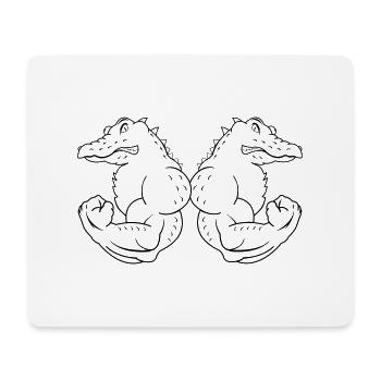 Crocodiles forts - Tapis de souris (format paysage) - blanc - Devant