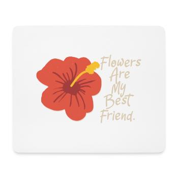 Blumen - Beste Freunde - Mousepad (Querformat) - Weiß - Vorne