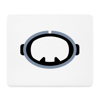 Retro Diving Logo - Tapis de souris (format paysage) - blanc - Devant