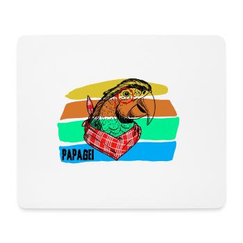 Parrot - Mouse Pad (horizontal) - white - Front