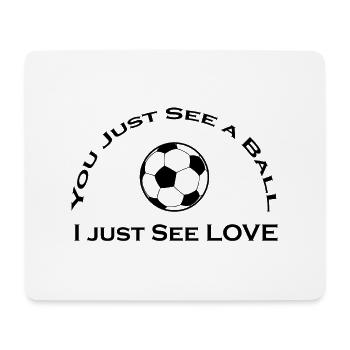 Fußball Football - Tapis de souris (format paysage) - blanc - Devant