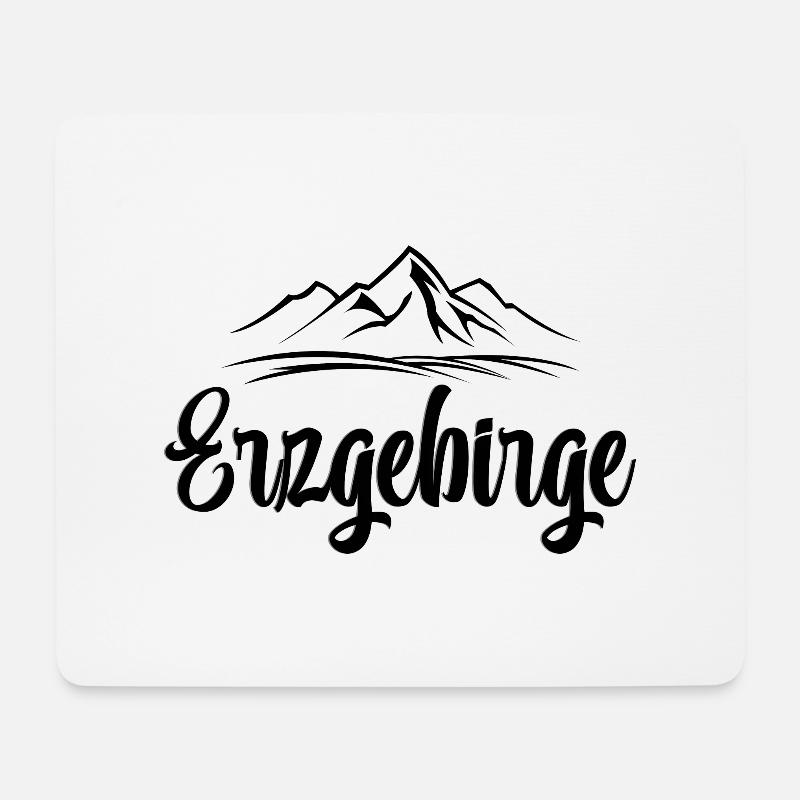 Erzgebirge Berge Heimat - Mousepad (Querformat) - Weiß
