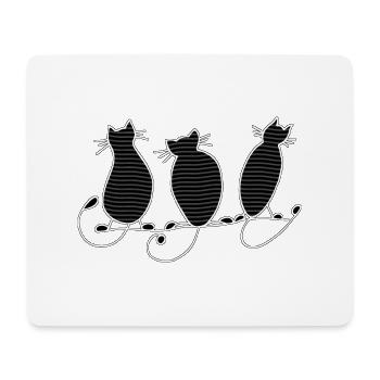 Chats - Tapis de souris (format paysage) - blanc - Devant