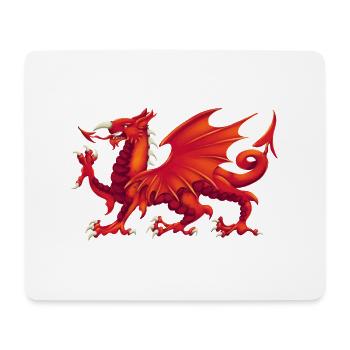 Walisischer Drache - Y Ddraig Goch - Mousepad (Querformat) - Weiß - Vorne
