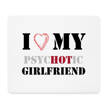 Ich liebe meine psychotische Freundin - Mousepad (Querformat) - Weiß - Vorne
