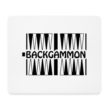 Boardgame Chess Backgammon Game Night - Mouse Pad (horizontal) - white - Front