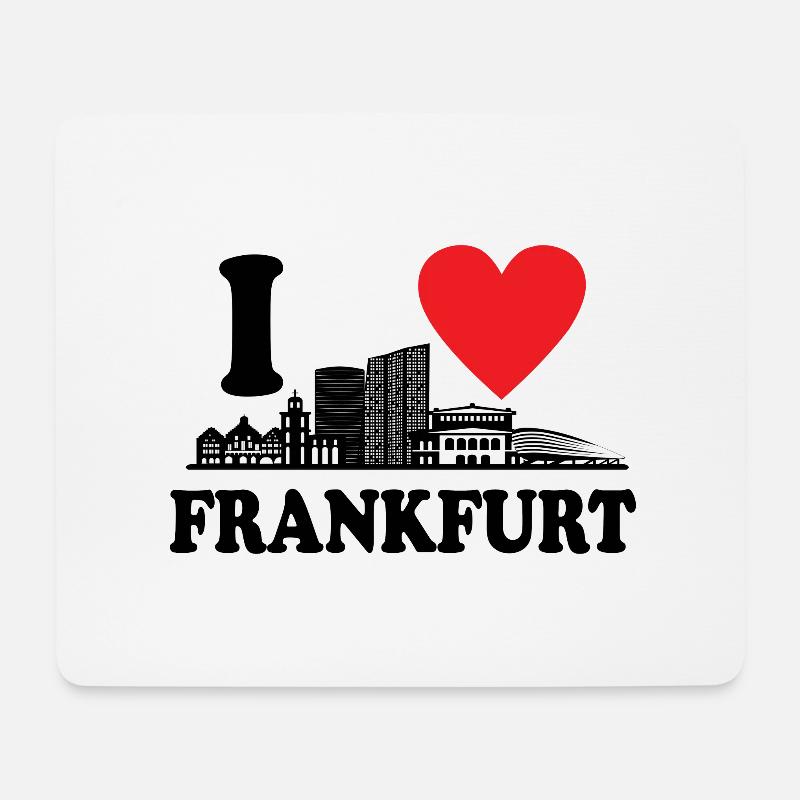 I love FFM - Mousepad (Querformat) - Weiß