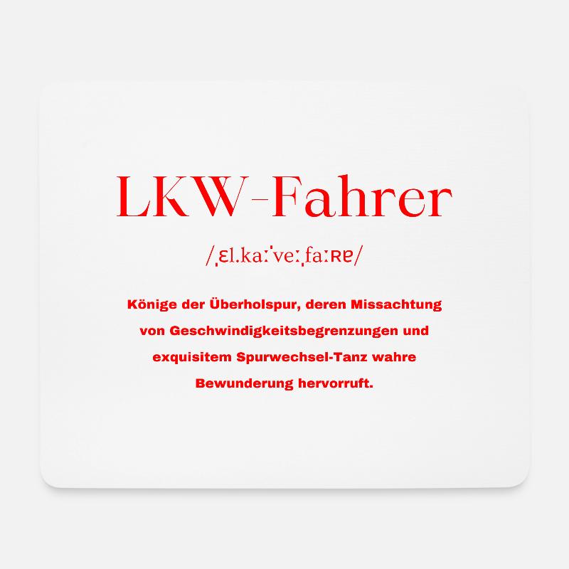 LKW Fahrer - Mousepad (Querformat) - Weiß