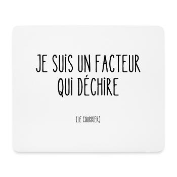 facteur qui déchire le courrier - Tapis de souris (format paysage) - blanc - Devant