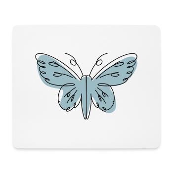 Abstraktes Design Schmetterling - Mousepad (Querformat) - Weiß - Vorne