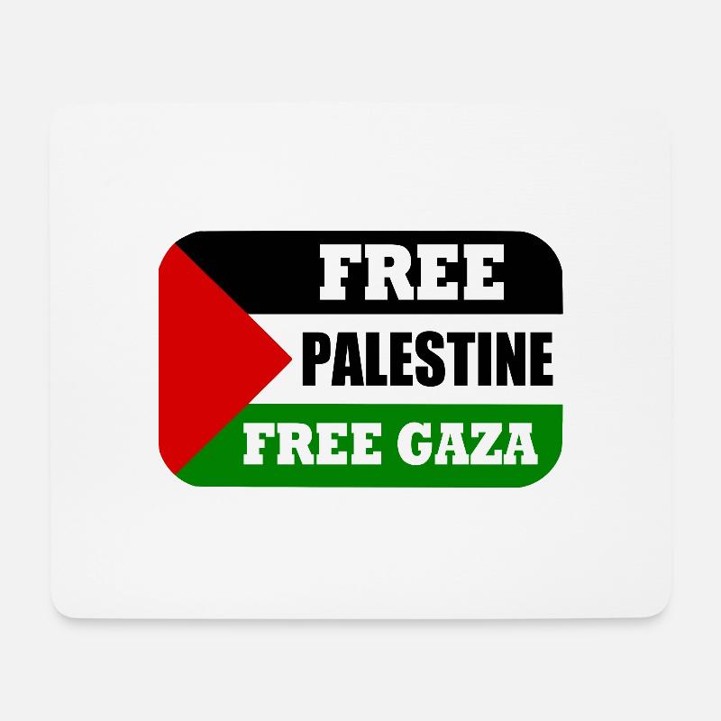 Free palestine free gaza - Mousepad (Querformat) - Weiß