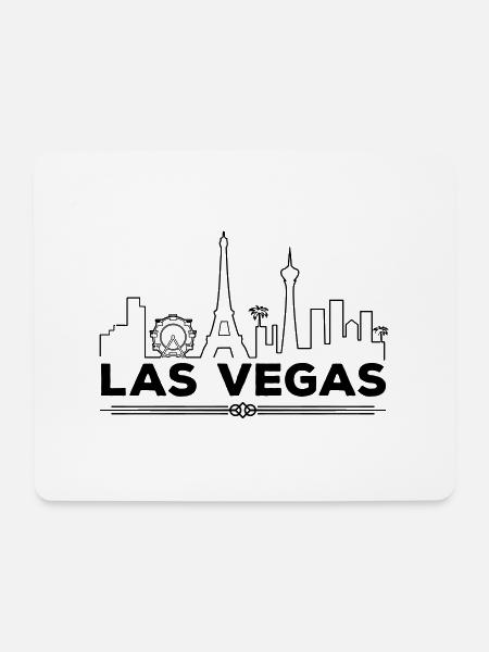 las vegas silhouette - Mousepad (Querformat) - Weiß