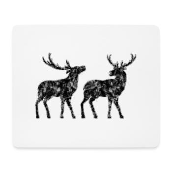 Hirsch - Mousepad (Querformat) - Weiß - Vorne