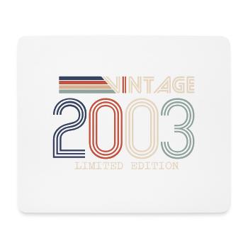 Jahrgang 2003 Jubiläumsgeschenk - Jahrgang 2003 - Mousepad (Querformat) - Weiß - Vorne