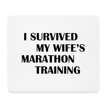 Marathon Running Jogging - Mousepad (Querformat) - Weiß - Vorne