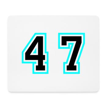 47 Symbole numérique - Tapis de souris (format paysage) - blanc - Devant